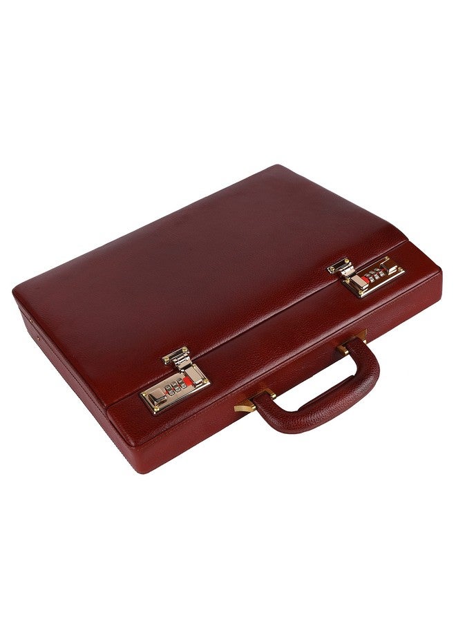  هاموندز فلاي كاتشر حقيبة هاموندز فلايكاتشر القابلة للتوسيع من الجلد الأصلي للرجال، حقيبة سفر مكتبية مع قفل مزدوج للحماية، حقيبة يد للرجال، حقيبة كمبيوتر محمول واسعة - بني غني - Image 1