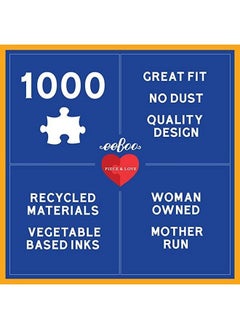 eeboo : Piece And Love Poppy Bunny 1000Piece Square Adult Jigsaw Puzzle, Jigsaw Puzzle For Adults And Families, Includes Glossy, Sturdy Pieces And Minimal Puzzle Dust  - Image 4