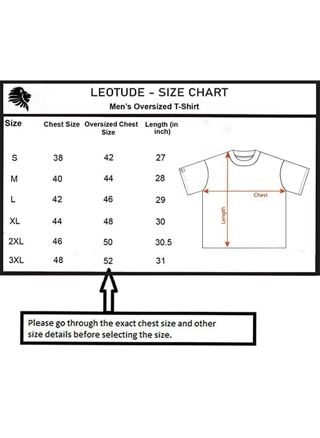 LEOTUDE - LEOTUDE Oversized Cottonblend Half Sleeve Printed Round Neck Men's Tshirt (FS49_Going_49_P_Maroon_S) - Image 1