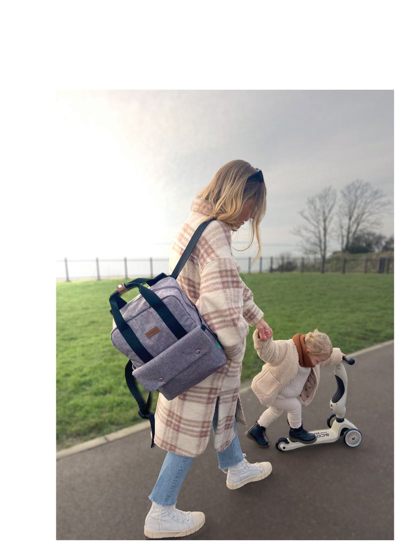 Georgi eco Convertible Diaper Bag - Grey