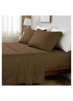 Hotel Collection HOTEL COLLECTION Coffee Brown  Double Flat Sheet with 2 Pillow Cases 220x240 cm  - Image 3
