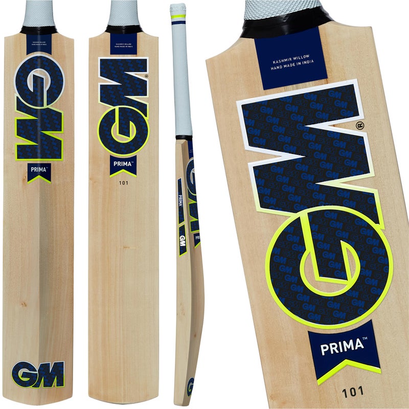 Gunn & Moore Cricket Bat | Prima 101 | Beginner Grade 1 Kashmir Willow | Full Size Short Handle Suitable for Players 175cm / 5' 9" & over - Image 1
