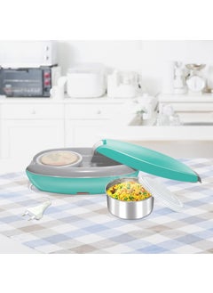 Milton MILTON Swiftron Stainless Steel Tiffin Box Set, 260ml/262mm, Set of 2, Aqua Green  - Image 2