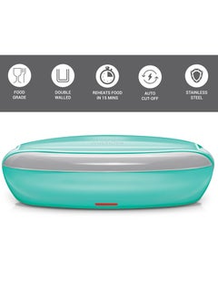Milton MILTON Swiftron Stainless Steel Tiffin Box Set, 260ml/262mm, Set of 2, Aqua Green  - Image 4