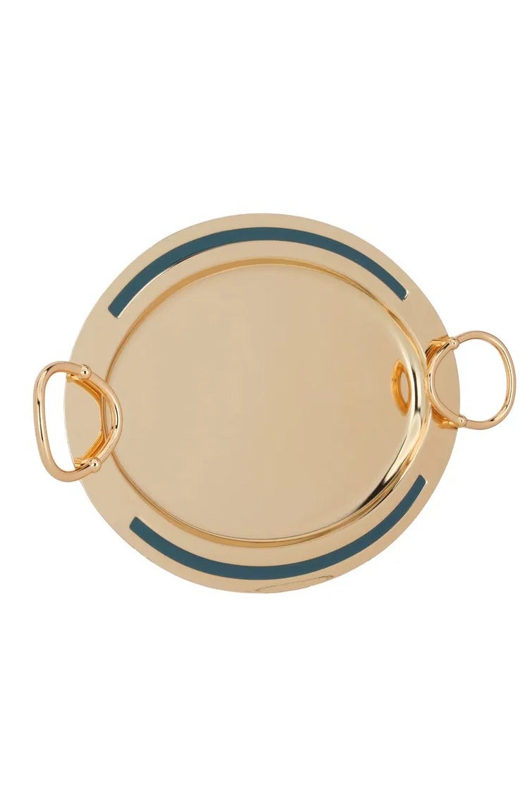 Alsaif Gallery Tofaria Steel Al Saif Gallery, oval - gold - Image 2