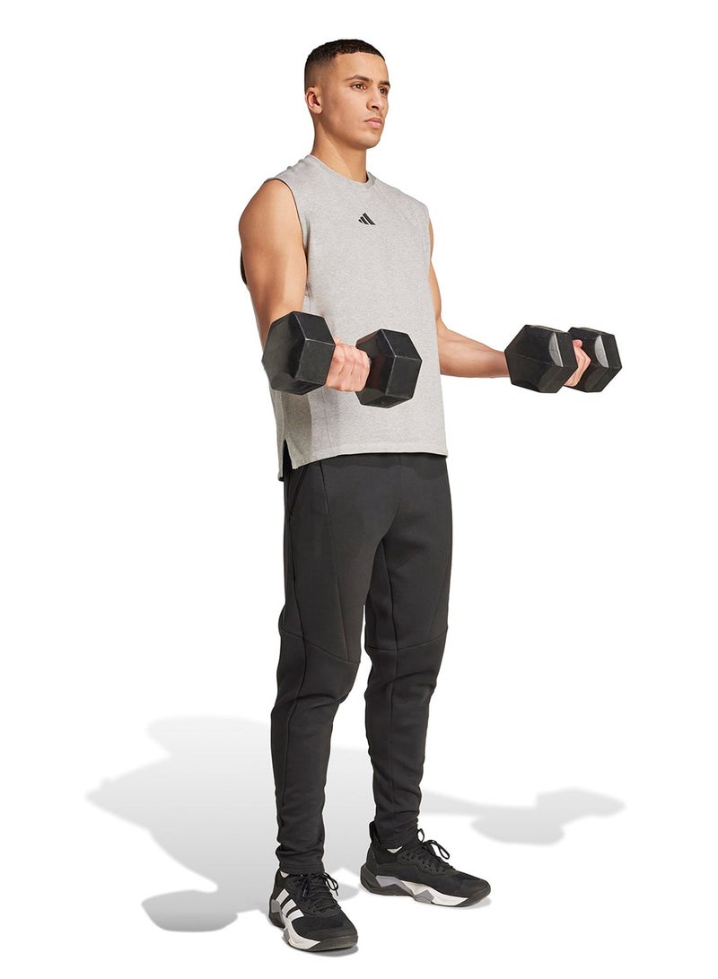 adidas تيشيرت رجالي بدون أكمام رمادي - Image 5