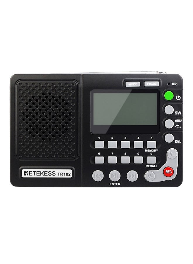 NIBEMINENT - Portable Radio With Sleep Timer Pocket Receiver MP3 Player TR102 Black - Image 1