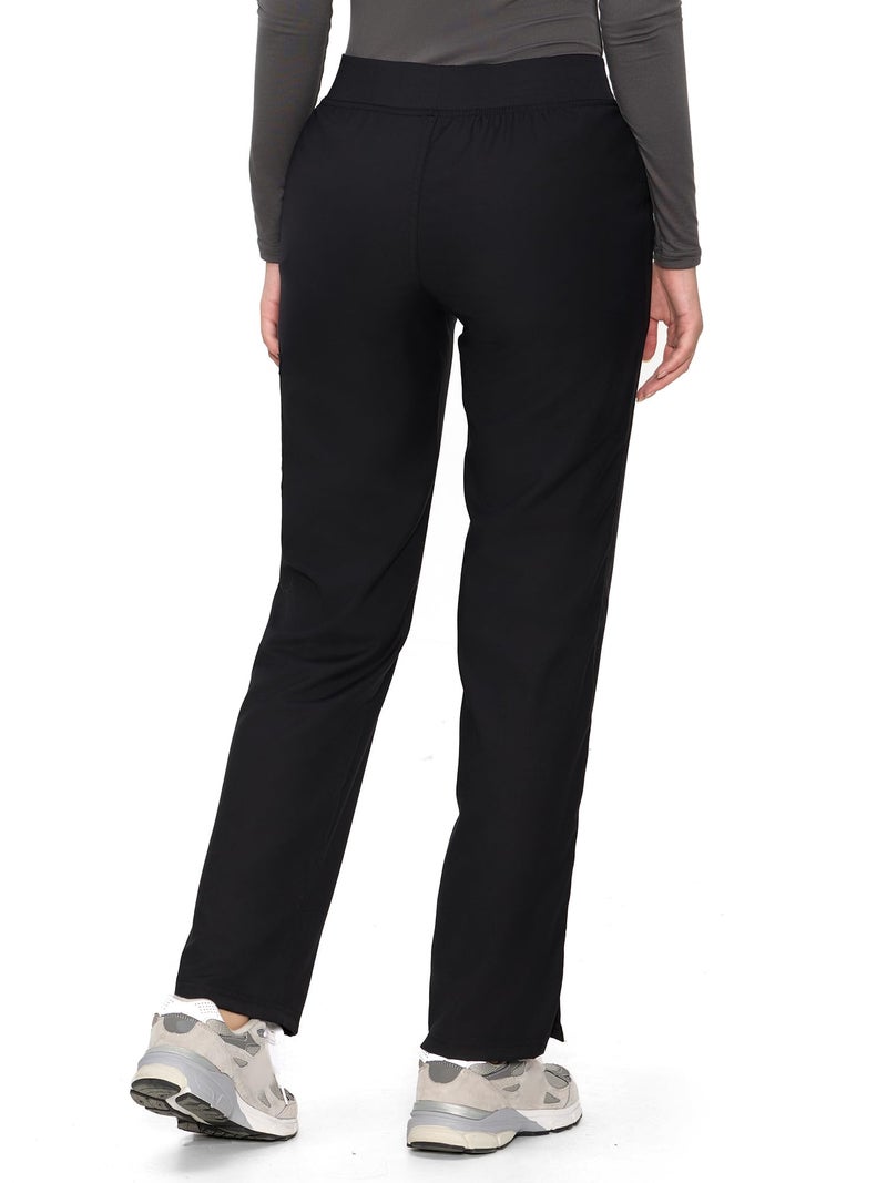 COZYFIT Scrub Pants for Women - Straight-Leg Cargo Pants with 3 Pockets, Drawstring Scrub Pants,Black,XL - Image 5