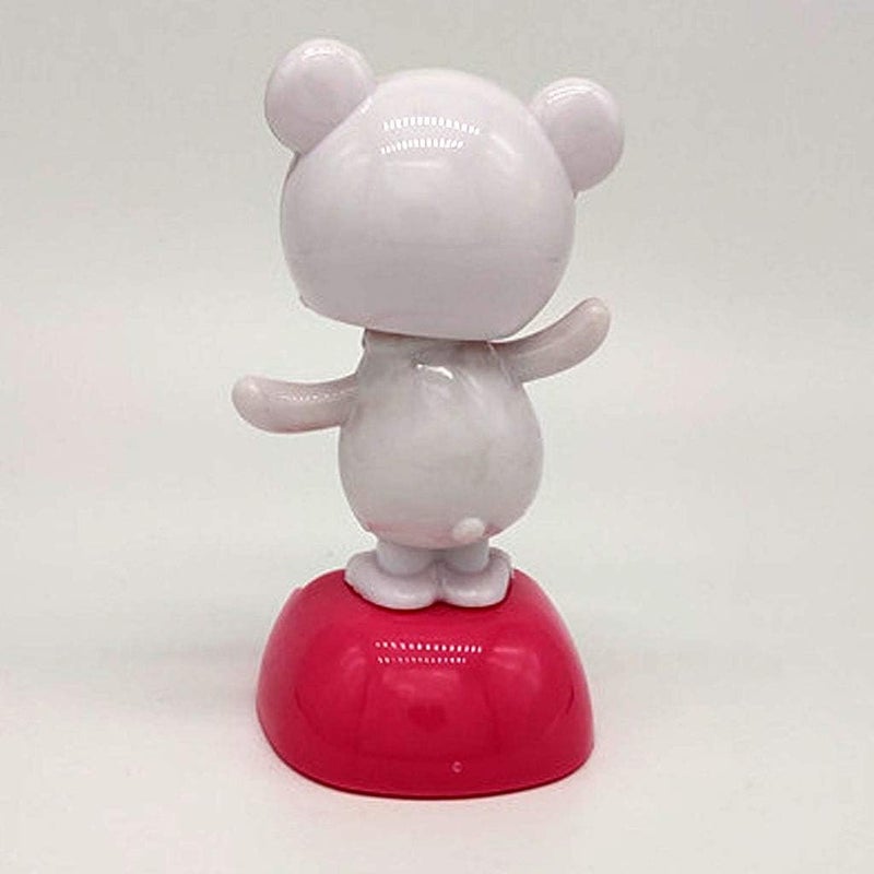 كلاراكو دب لطيف يعمل بالطاقة الشمسية برأس متأرجح، مجسمات حيوانات، ديكور للسيارة أو المنزل، هدية عيد ميلاد للأطفال - Image 4