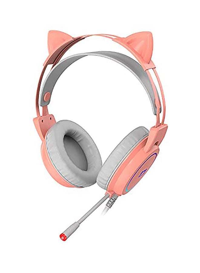 نيبمينينت سماعة رأس STH200 للألعاب بصوت ستيريو وقناة 7.1 بواجهة USB وتصميم قطة لطيفة ومفتاح تحكم سلكي - Image 1