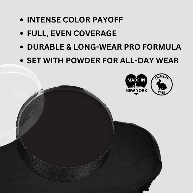 Mehron Makeup Color Cups | Stage, Foundation, Face Paint, Body Paint, Halloween Makeup | Greasepaint .5 oz (14 g) (Black) - Image 3