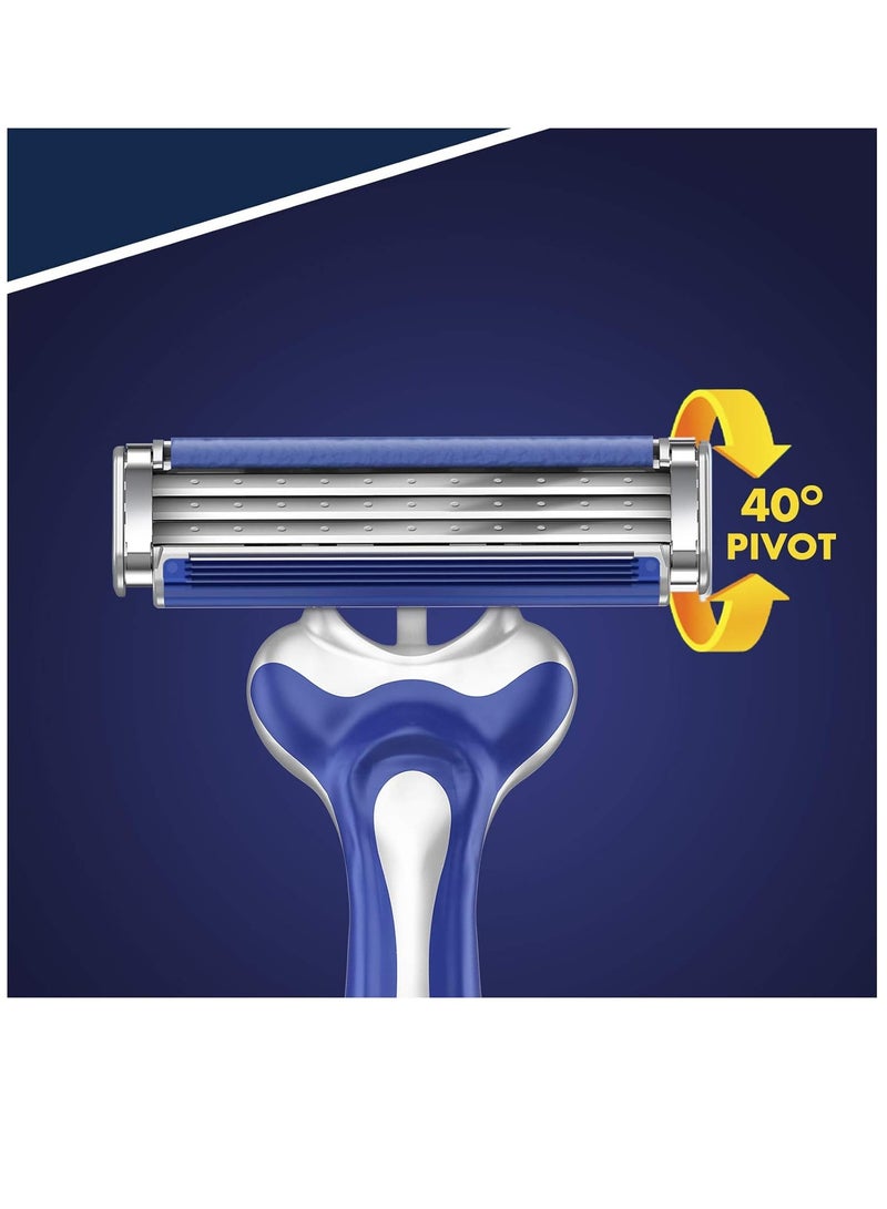 Gillette Blue 3 Comfort Disposable Razor for Men - 12 Pieces - Image 4