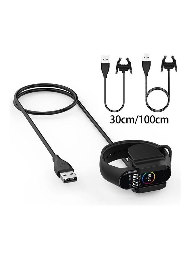 NIBEMINENT USB Fast Charging Cable Charger Adapter for Xiao-mi Mi Band 4 NFC Smart Bracelet 11.5x9.9x2.6cm Black - Image 2