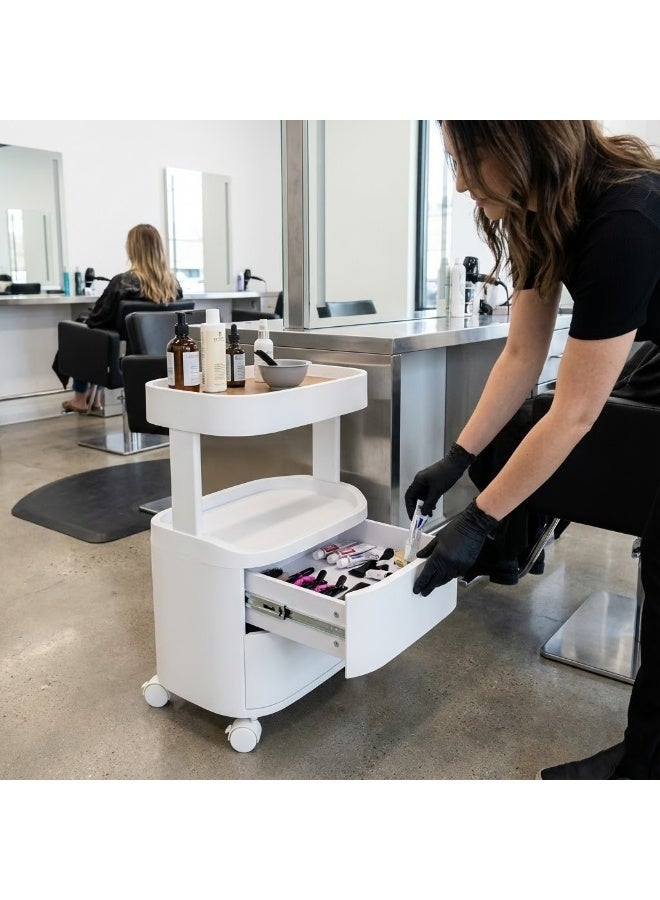 Globalstar Small Rolling Trolley with Drawer – Salon, Barber and Home Storage Cart - Image 5