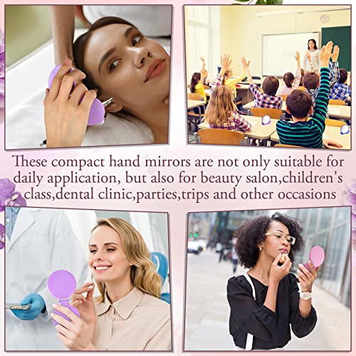 Geelin 40 Pcs Compact Mirror Bulk Travel Makeup Mini Folding Mirror Pocket Vintage Portable Round Small Mirror for Women Purse Travel Daily Use Gifts, White, Blue, Pink, Purple - Image 5