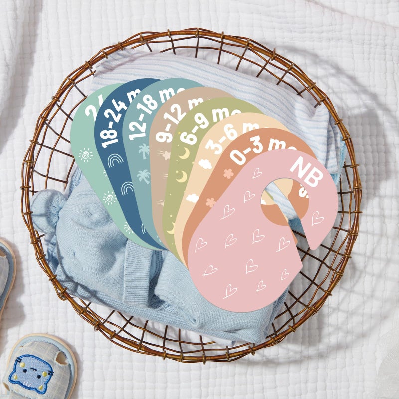 Yewfold Baby Closet Dividers, Baby Clothes Dividers for Closet, Clothes Organizer for Nursery Closets Decor, Divider Hangers for Sorting 8 Sizes from Newborn to 12+ Months - Image 5