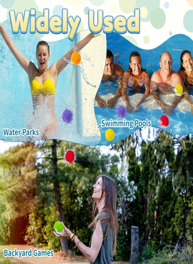 Zddaoole 60 Pcs Reusable Water Balloons,Soft Splash Balls for Outdoor Water Games,Beach Pool Party Supplies,Reusable Water Toys for Summer Fun and Family Activities - Image 5