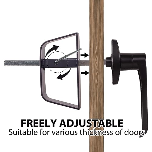 Hurrikom shed Door Latch shed Door Handle with 5-1/2" Stem,shed Door Lock Matching Set Includes 5 Keys forPlayhouses, shed Latch Chicken Coops,Camper, RV, Garage Door(Black) - Image 5