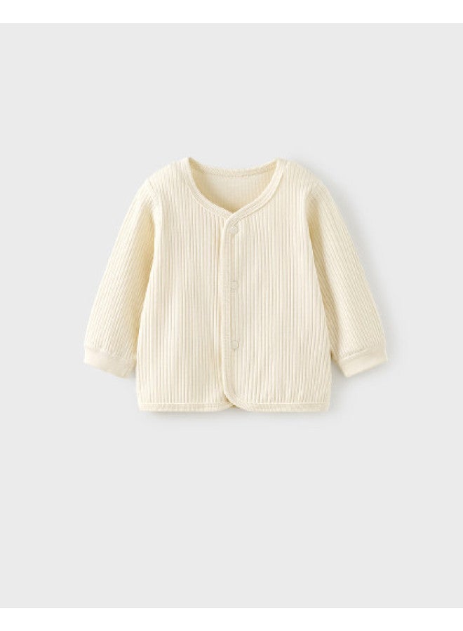 Tongtai Baby Top Spring And Autumn Infant Clothing Children's Homewear Underwear Autumn Wear Seamless Long Sleeve Cardigan Top - Image 1