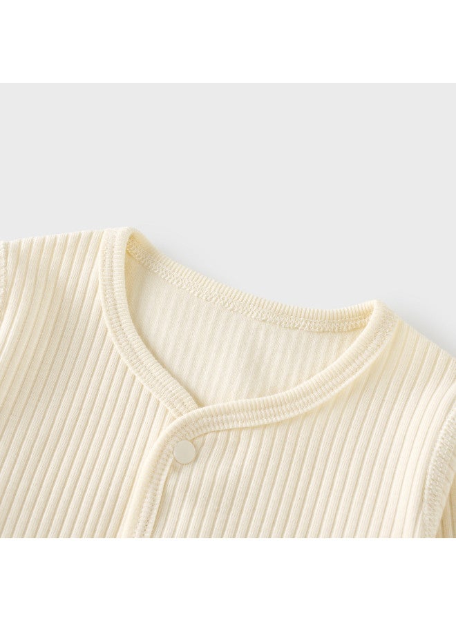 Tongtai Baby Top Spring And Autumn Infant Clothing Children's Homewear Underwear Autumn Wear Seamless Long Sleeve Cardigan Top - Image 3