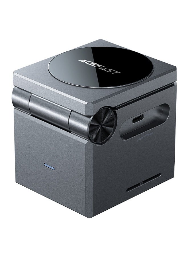 ACEFAST 3 in 1 Magnetic Fast Wireless Charger Desktop Holder E18, Folds Into a Cube, Desktop Stand,  Wireless Charging for Mobile Phones, Watches and Headsets, 3 Devices Charging Same Time - Black - Image 2