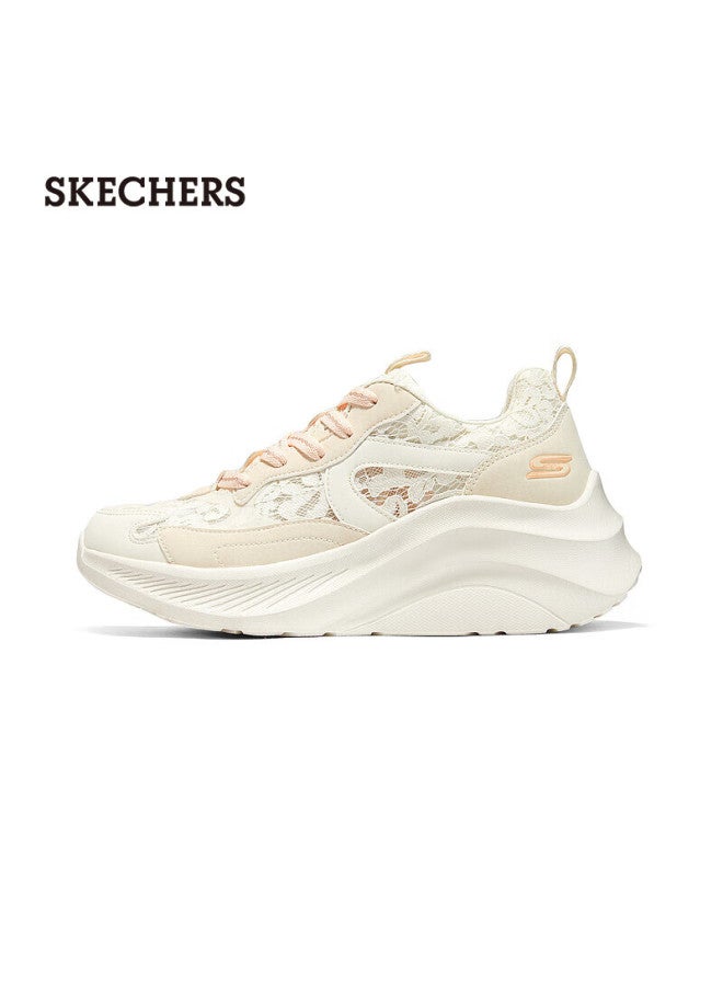 Skechers Women's Spring Thick-soled Height-increasing Casual Shoes Lace Breathable Sports Shoes Loafers 117520 - Image 4