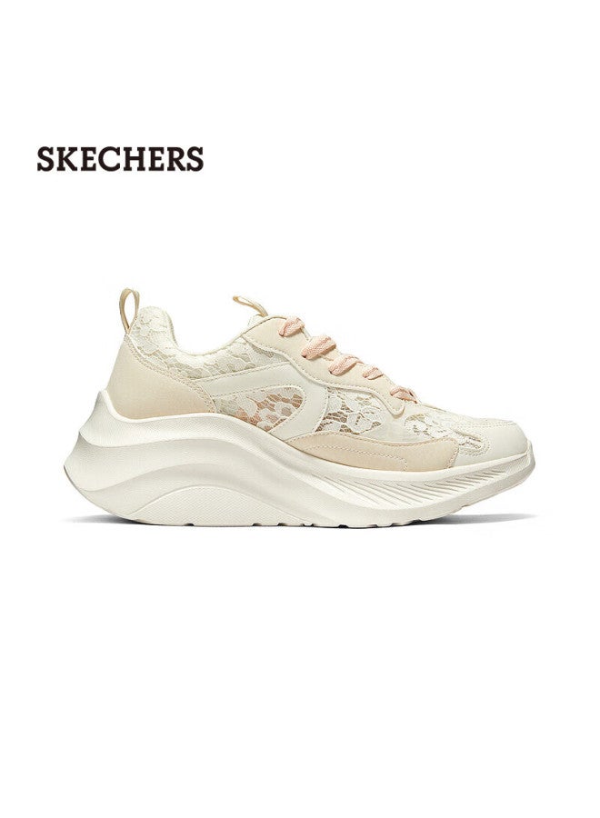Skechers Women's Spring Thick-soled Height-increasing Casual Shoes Lace Breathable Sports Shoes Loafers 117520 - Image 5