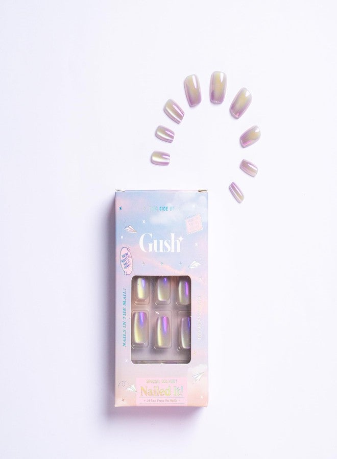 Gush Beauty Nailed It | Reusable Luxury Press On Nails With Application Kit - Pearl Crystals - Image 2