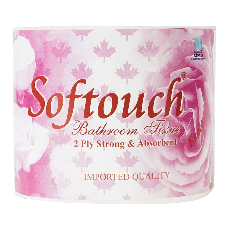 Softouch Toilet Paper Tissue Roll Economy Pack 4-in-1 (100 mtr per roll) (375 Sheet Per roll) (Pack of 3) - Image 4