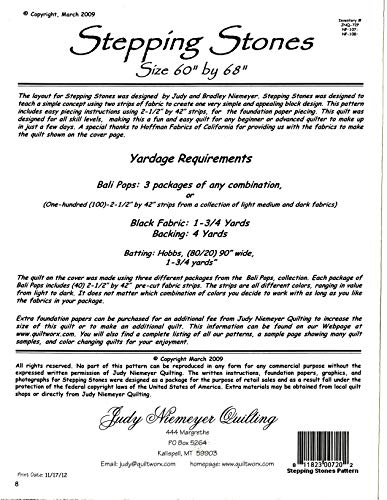 Judy Niemeyer Quilting Stepping Stones Quilt Pattern - Image 2