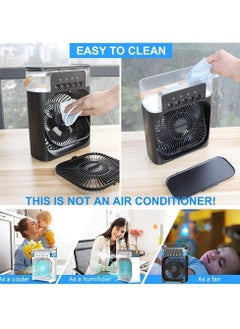 WEIDASI Portable Mist Sprinkler Fan With 5 Water Outputs And 3 Speeds And 7 Different LEDs Light Colours 600ml Capacity  - Image 3