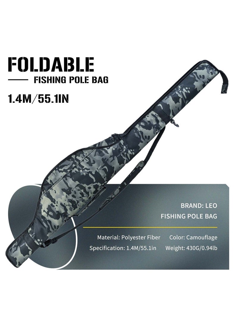 Y&D Portable Folding Fishing Pole Bag, 4.59ft Rod and Reel Protective Case Tackle Storage Bags Carry Organizer Outdoor for - Image 2