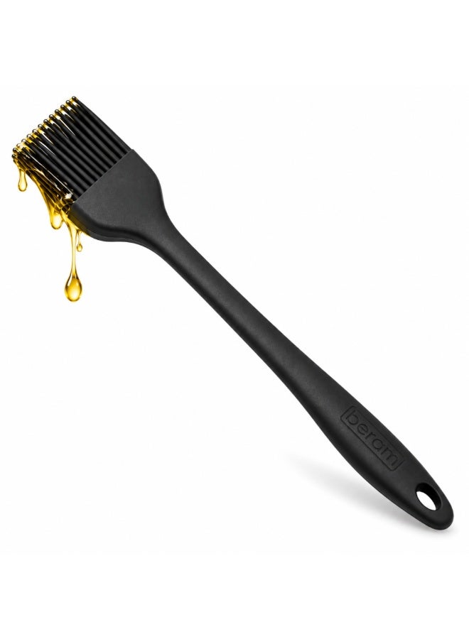 BERAM Silicone Basting Brush, 20.5 cm Heat Resistant Pastry Brush, BPA-Free Flexible Silicone Bristles for Oil Butter Sauce Marinade BBQ Baking Grilling Roasting, Non-Stick Cookware Safe, Black - Image 1
