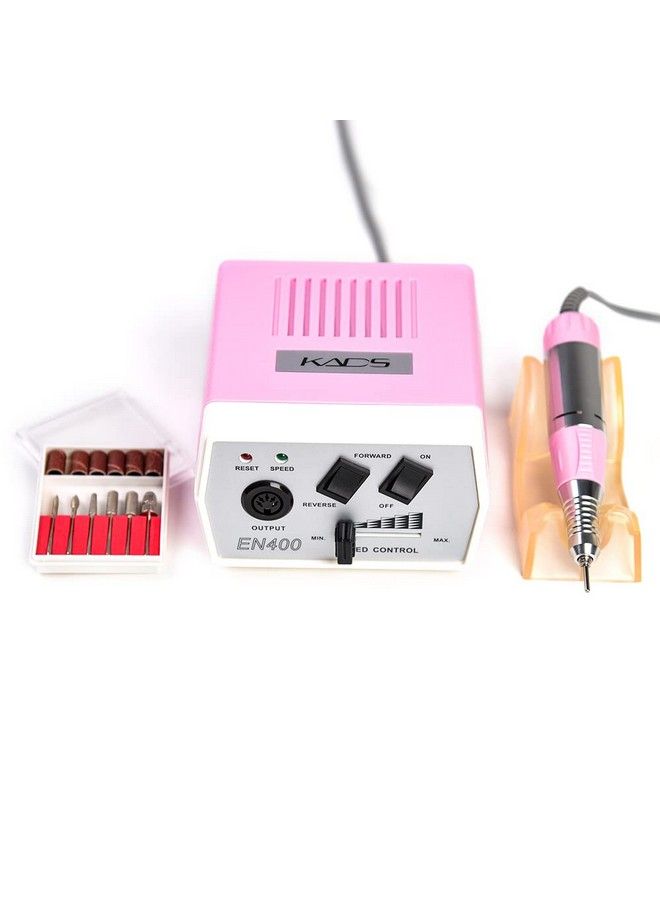 KADS 30000RPM Nail Art Drill Nail Equipment Manicure Tools Pedicure Acrylics Pink Electric Nail Art Drill Finger & Toe Machine Set (Pink) - Image 3