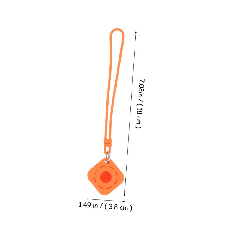 2 Pcs Durable Pet Tracker Protective Covers Sleeves Orange 18X3 7X1CM Wear Resistant - Image 3
