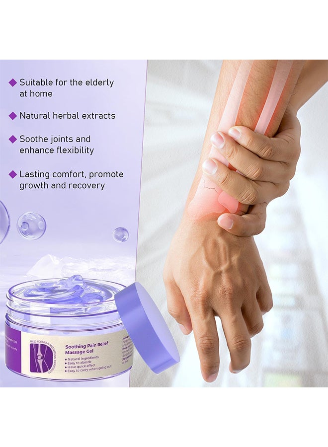 هويجي جل آلام المفاصل من كريسين جل أرجواني ، جل تدليك مهدئ لتخفيف الآلام ، كريم إصلاح المفاصل الأرجواني ، يهدئ الركبتين ، أسفل الظهر ، الرقبة ، اليدين والقدمين ، 100 مل - Image 2