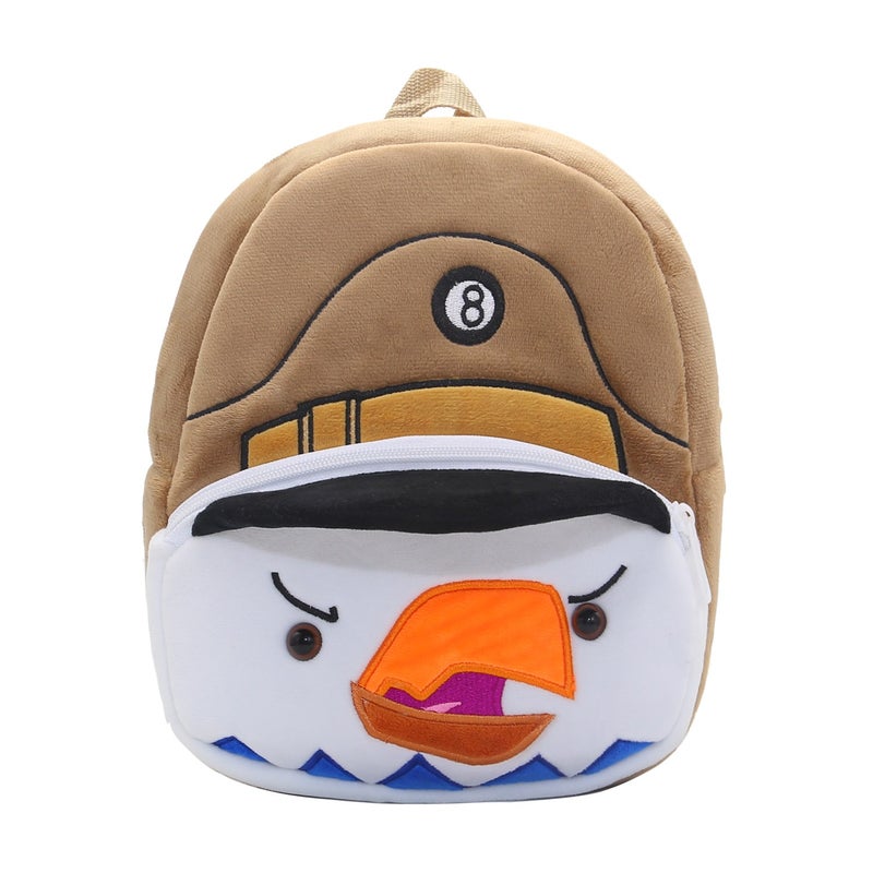 Plush Kids Backpack, Billiards Eagle Animal Design, Soft Lightweight School Bag for Toddlers and Preschool Kids - Image 1
