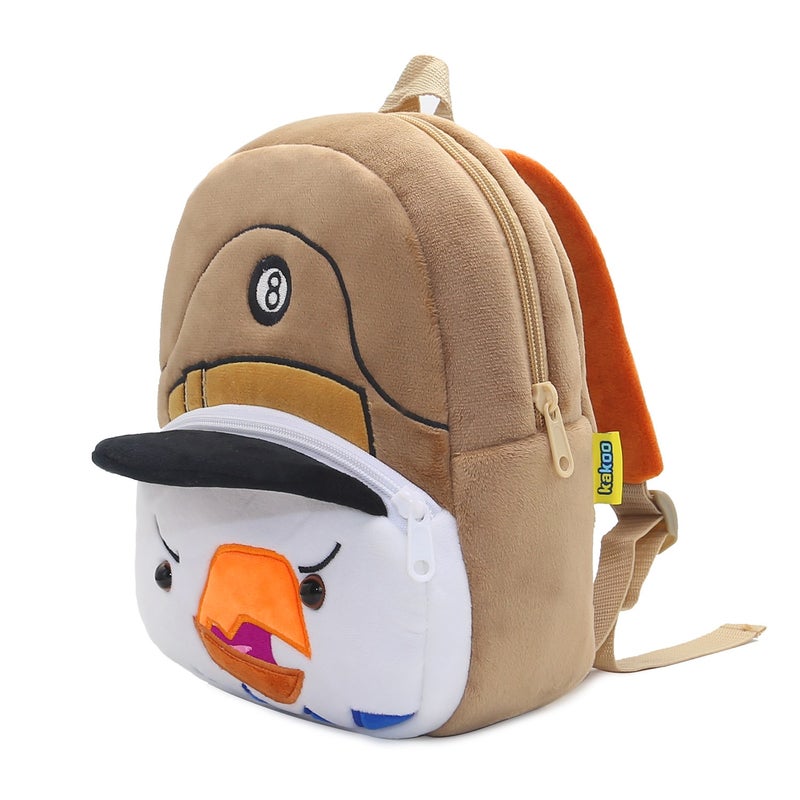Plush Kids Backpack, Billiards Eagle Animal Design, Soft Lightweight School Bag for Toddlers and Preschool Kids - Image 2
