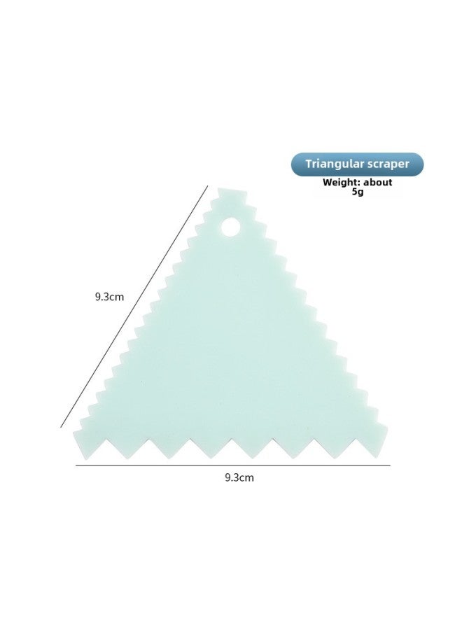 Triangular Plastic Scraper Birthday Cake Wasting Tool Serrated Cream Scraper Kitchen Baking Special Tool-Color:Triangular Scraper White - Image 5