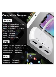 KASTWAVE Lightning to 3.5mm Headphone Jack Audio Adapter Earphone Splitter Adapter with Charging Port for iPhone for iPhone to aux adapter Compatible With iPhone 13 12 11 X 8 7 Support Newest iOS 15  - Image 2