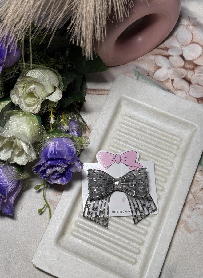 Rhinestone Bow Hair Clip for Women and Girls, Stylish Hair Accessories