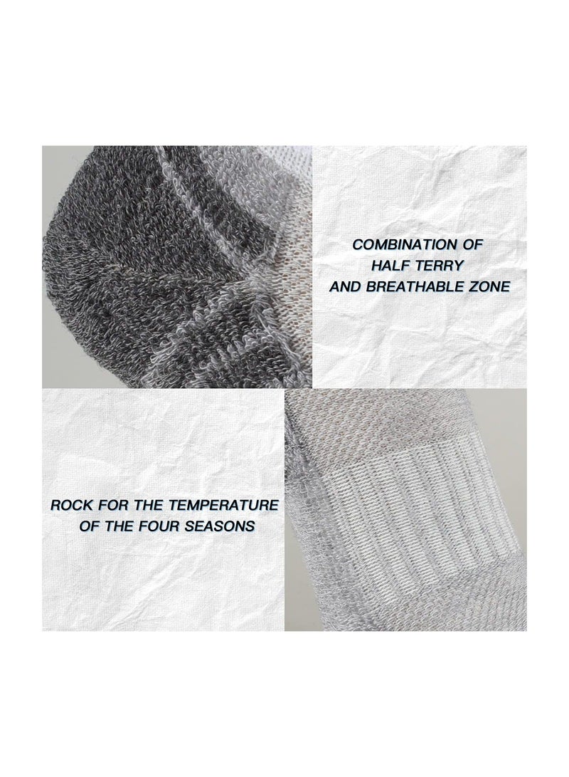 Y&D 8 Pairs Mens Ankle Athletic Socks Low Cut Breathable Running with Cushion Tab Comfort Sports Trainer Cotton Casual Non-Slip No Show for Men EUR43-46 - Image 4