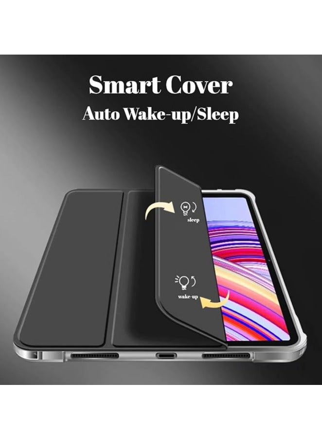 Green Tiger Cover Compatible with Redmi Pad Pro 12.1" 2024 with Pencil Holder, Slim TPU Shockproof Bumper Case with Clear Back Protective for Redmi Pad Pro (Black) - Image 5