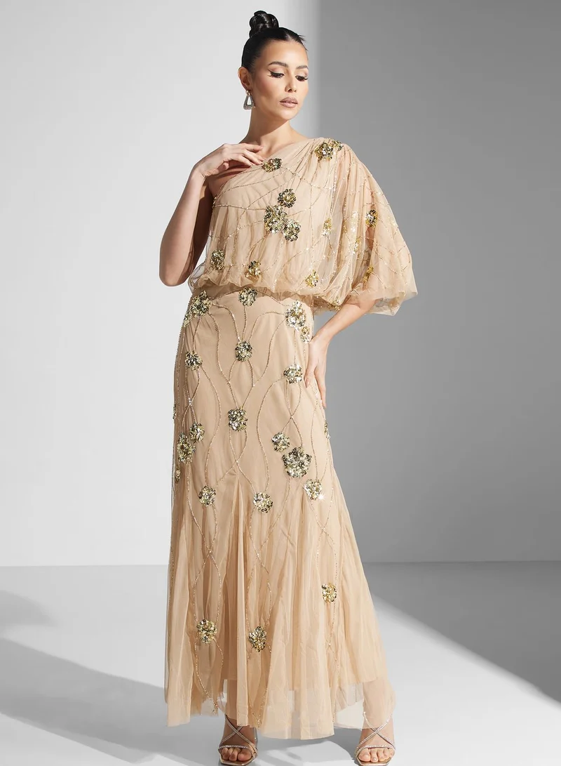 Namshi x Floral Embellished Dress