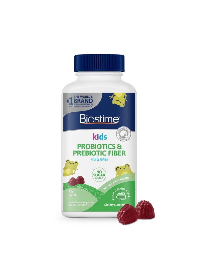 Biostime Kids Prebiotic & Probiotic Gummies (Ages 4+) | Probiotics for Kids | Includes 2 Billion CFU to Support Digestive Health| No added sugar Fruity Bites | Free from Top 9 Allergens |50 Count - Image 1