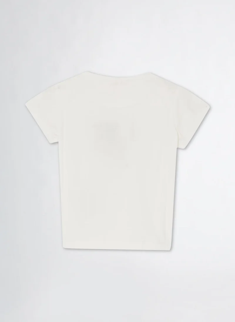 Liu Jo Cotton T-Shirt with Logo