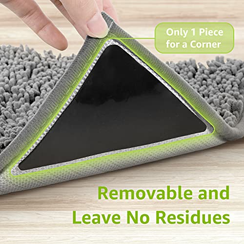 Rabenda 16 Pcs Grippers for Rugs, Non Slip Rug Pads for Hardwood Floors and Tiles, Reusable Rug Tape for Area Rugs, Dual Sided Adhesive Rug Pad Gripper Keep Corners Flat(Black) - Image 5