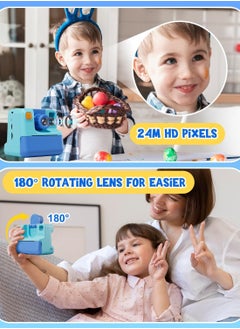 Generic Kids Camera,Children Print Camera,Instant Camera Toddler Digital Camera with 1080P HD Video Camera,2.0"IPS Screen Printing Instant Camera for Girls Boys 3-12, 3 Roll No-Ink Print Paper 32G SD Card  - Image 3