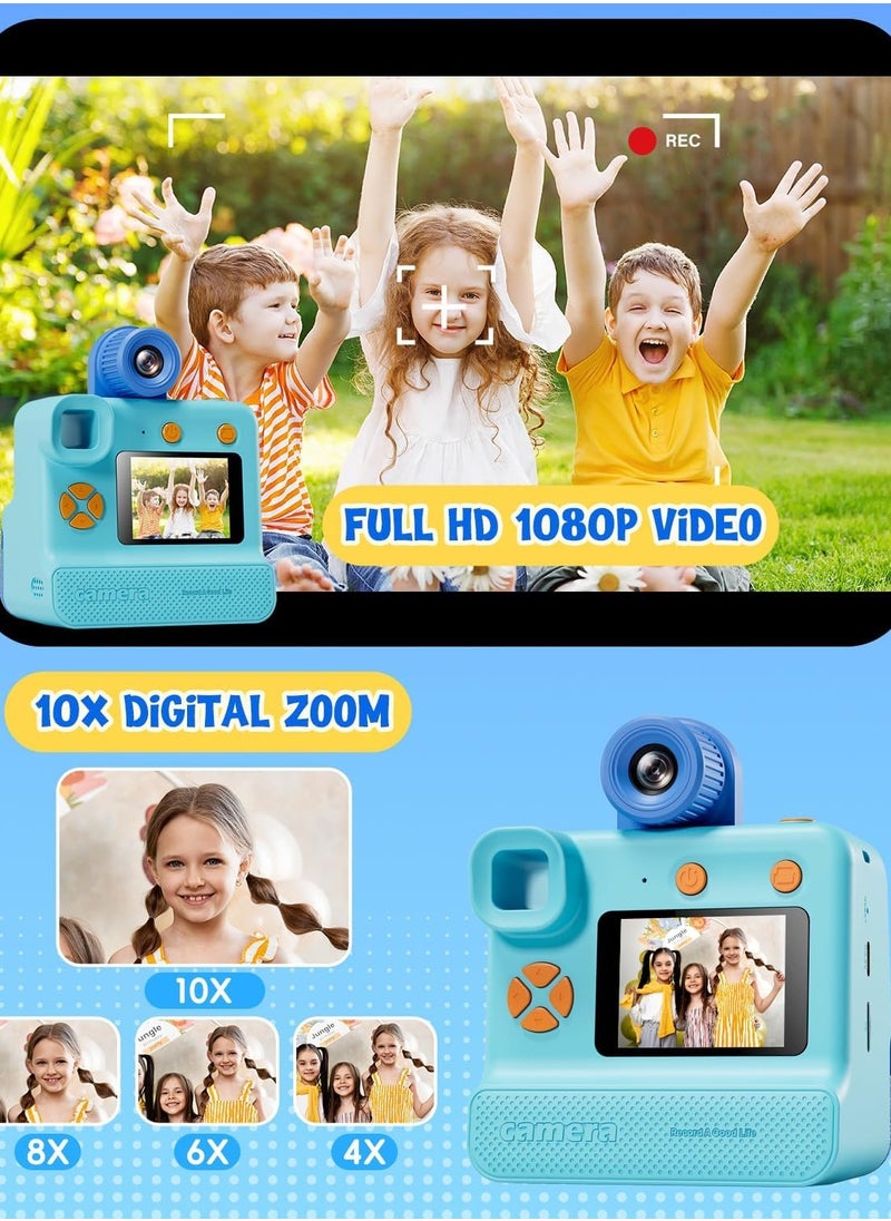 Generic Kids Camera,Children Print Camera,Instant Camera Toddler Digital Camera with 1080P HD Video Camera,2.0"IPS Screen Printing Instant Camera for Girls Boys 3-12, 3 Roll No-Ink Print Paper 32G SD Card  - Image 5