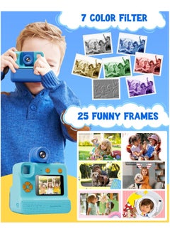Generic Kids Camera,Children Print Camera,Instant Camera Toddler Digital Camera with 1080P HD Video Camera,2.0"IPS Screen Printing Instant Camera for Girls Boys 3-12, 3 Roll No-Ink Print Paper 32G SD Card  - Image 4